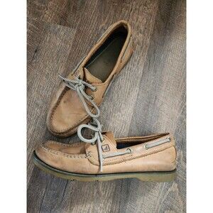 Mens 7 well worn Sperry loafers